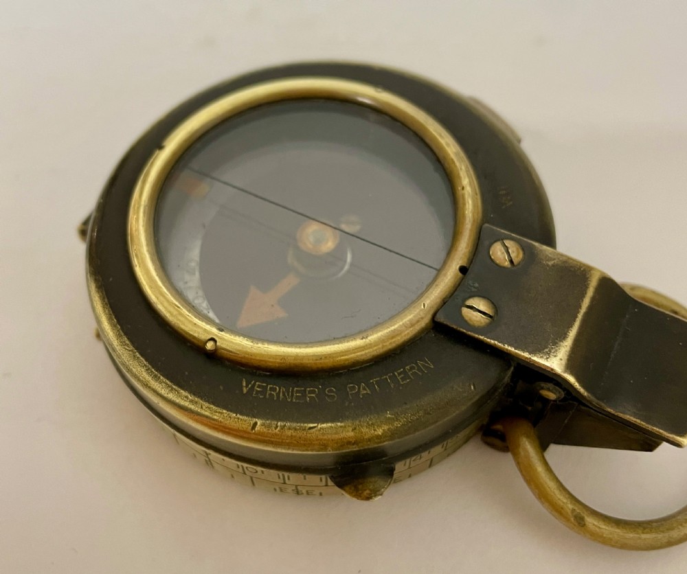 WW1 Military Pocket Compass Verners Pattern VIII View XI