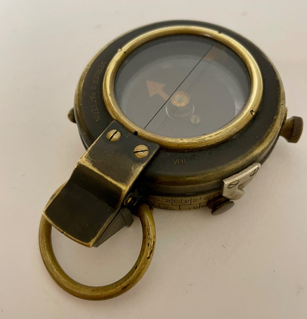 WW1 Military Pocket Compass Verners Pattern VIII View XII