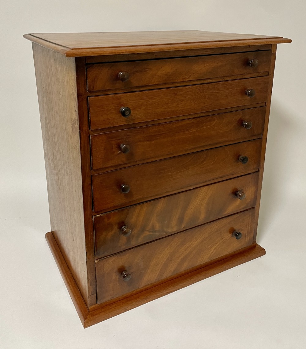 Antique Walnut Specimen Collectors Cabinet View VII