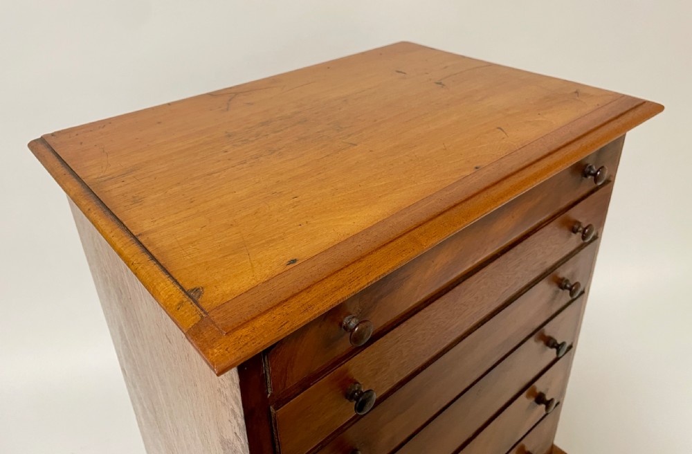 Antique Walnut Specimen Collectors Cabinet View IX