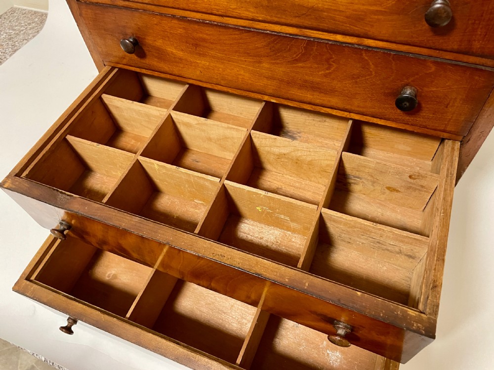 Antique Walnut Specimen Collectors Cabinet View XIII
