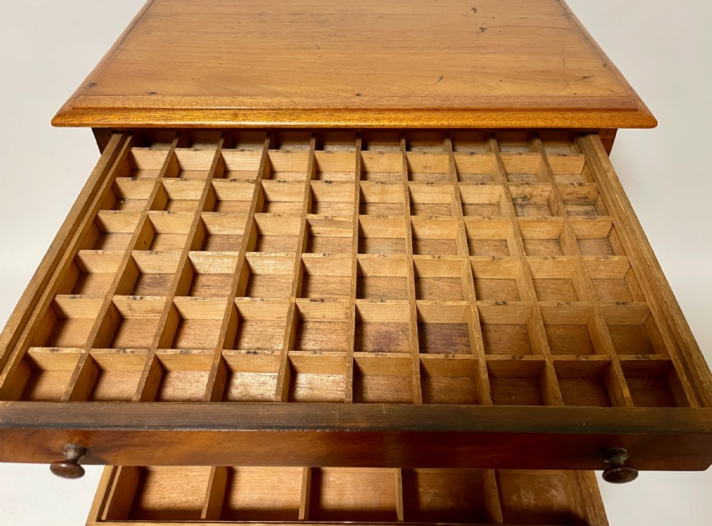 Antique Walnut Specimen Collectors Cabinet View XV