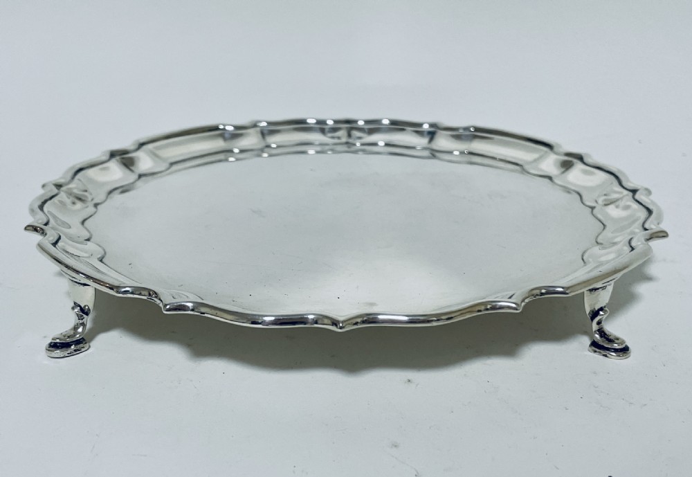 Antique Solid Sterling Silver Salver View II