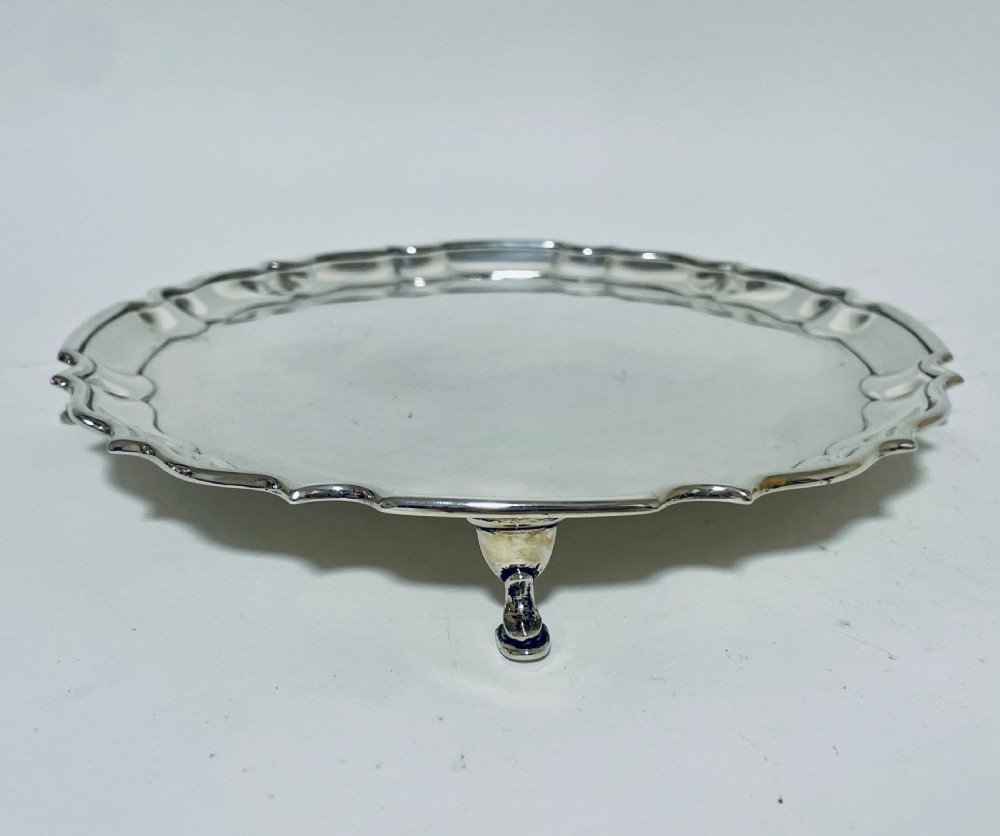 Antique Solid Sterling Silver Salver View V