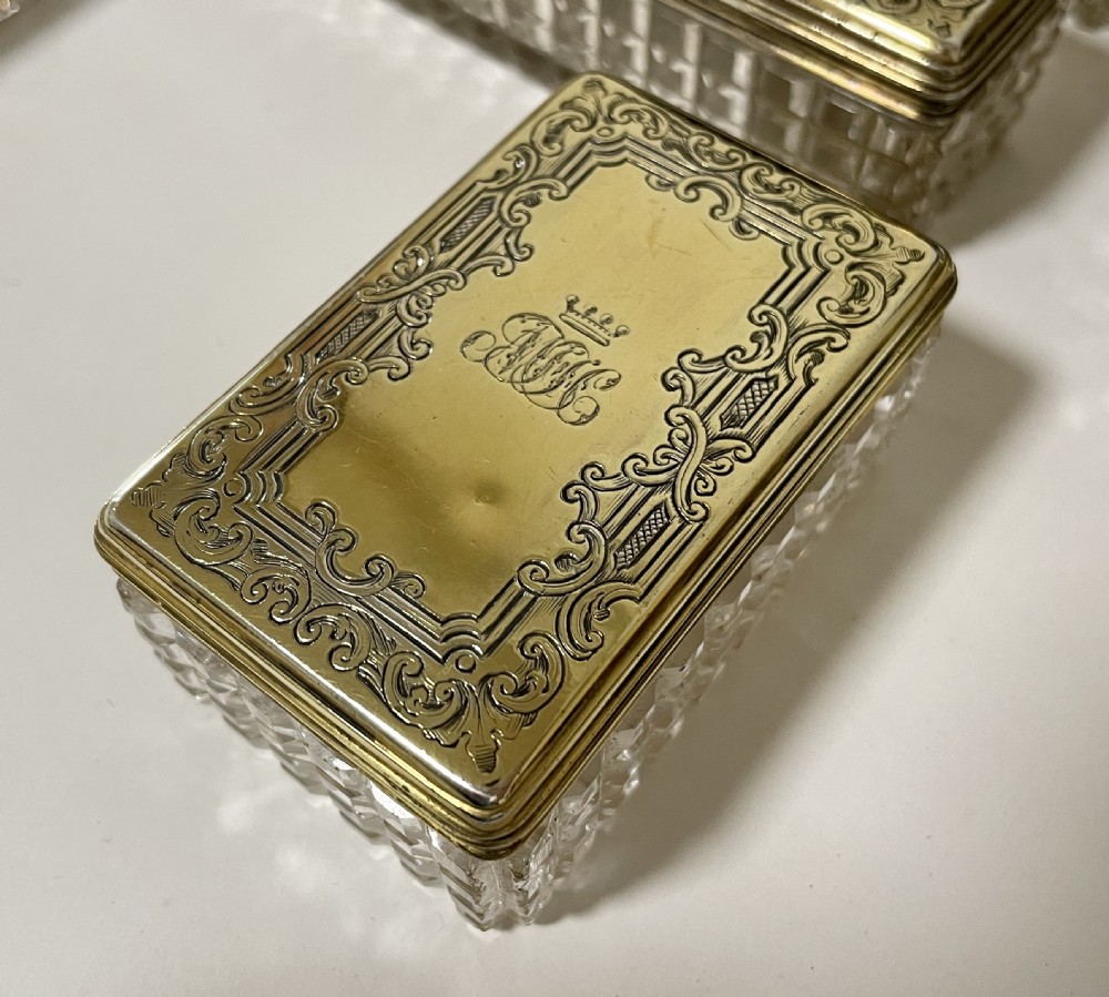Victorian Rosewood Vanity Box with Silver Gilt Fittings 1844 View XII