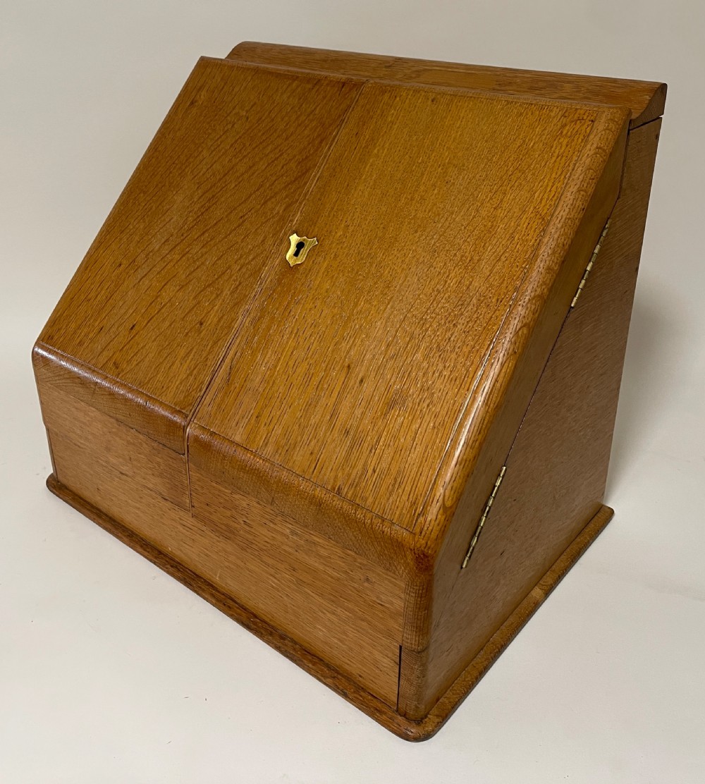 Victorian Oak Stationery Cabinet View III