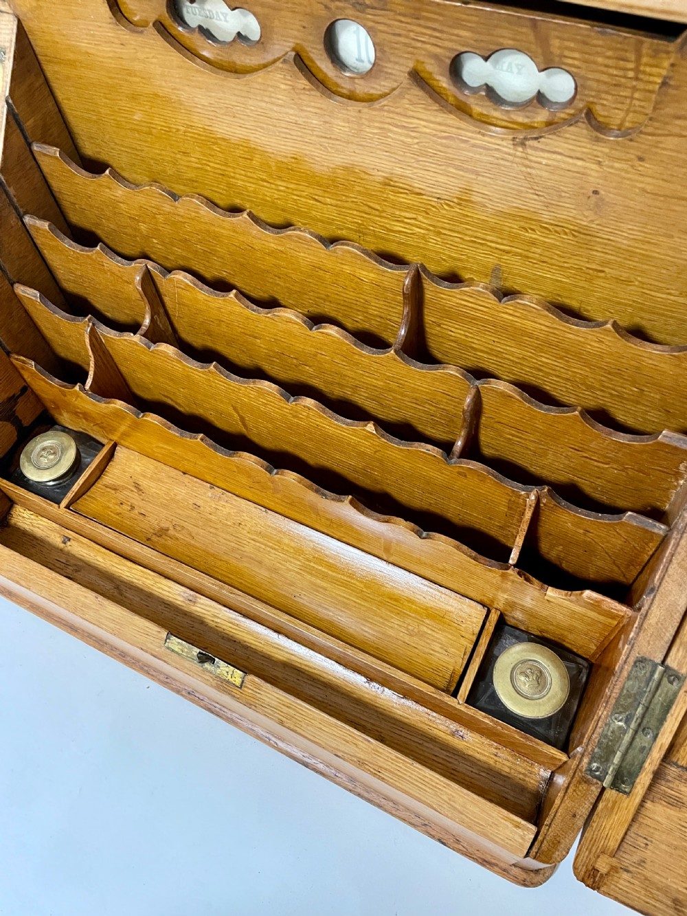 Victorian Oak Stationery Cabinet View X