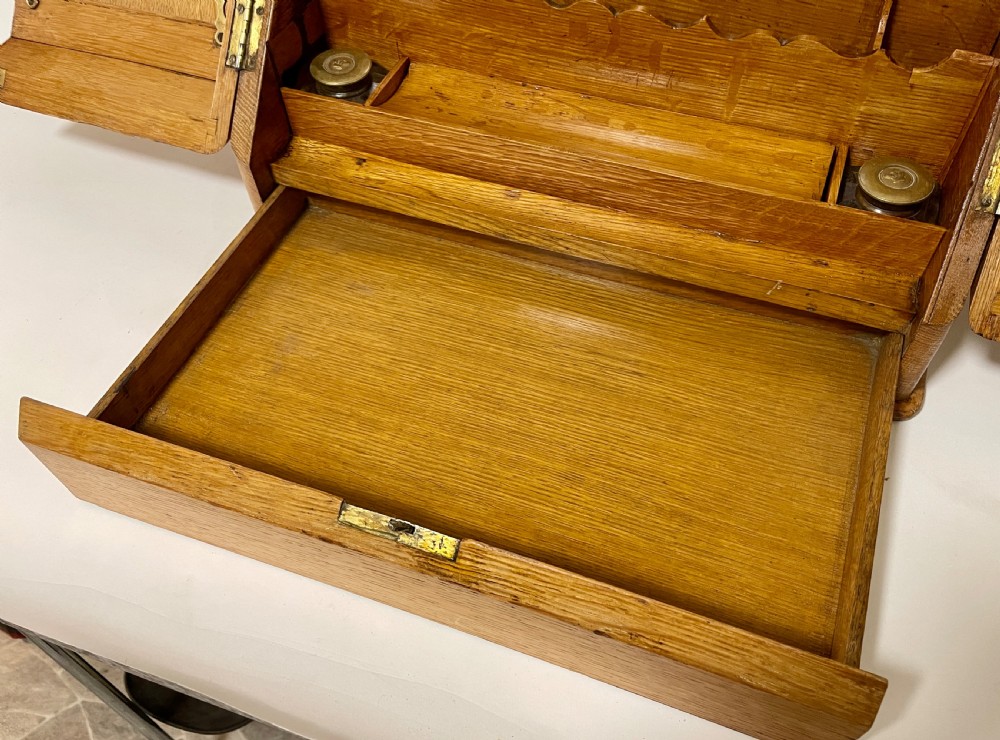 Victorian Oak Stationery Cabinet View XI