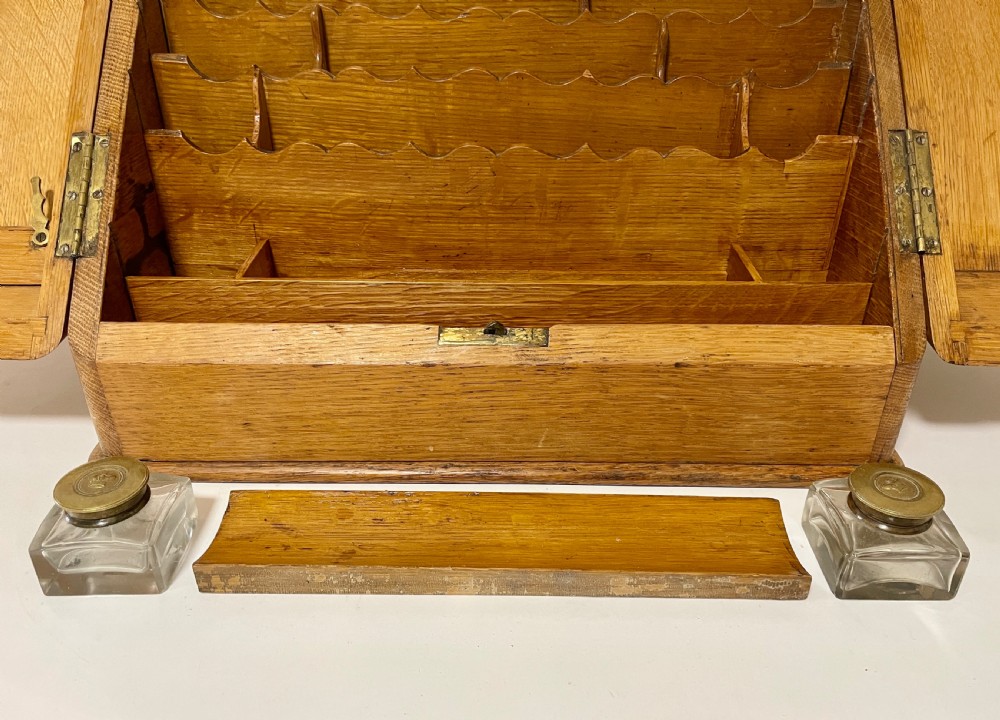 Victorian Oak Stationery Cabinet View XII