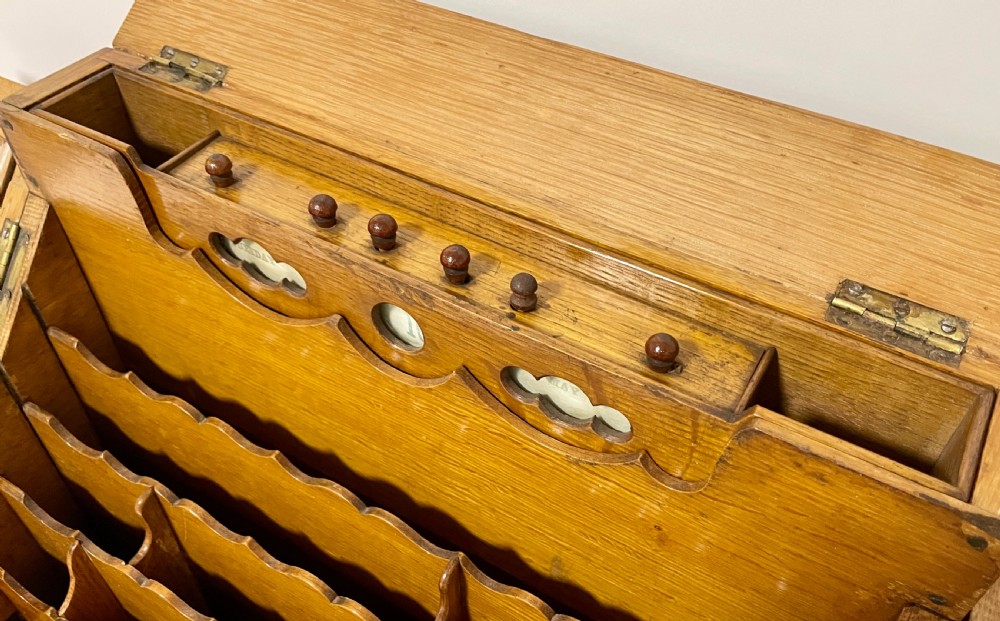Victorian Oak Stationery Cabinet View XV