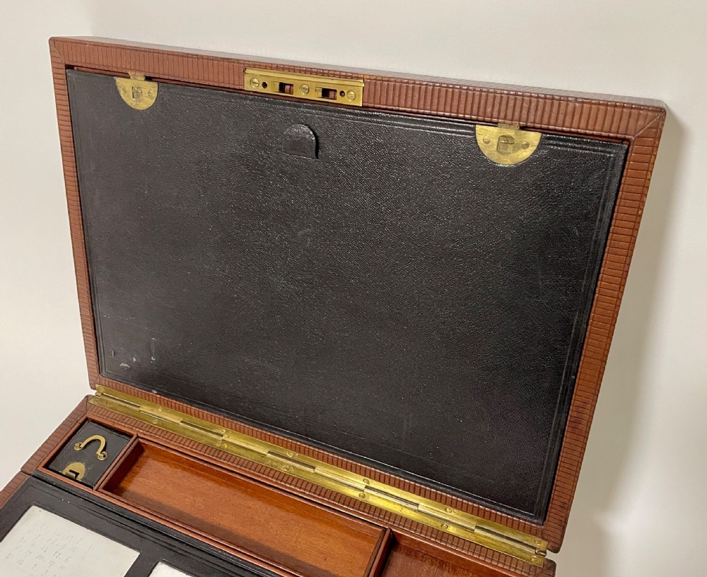 Victorian Leather Writing Document Box View II