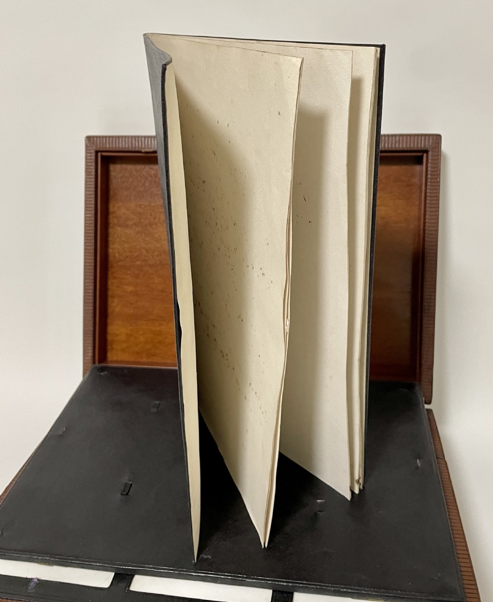 Victorian Leather Writing Document Box View IV