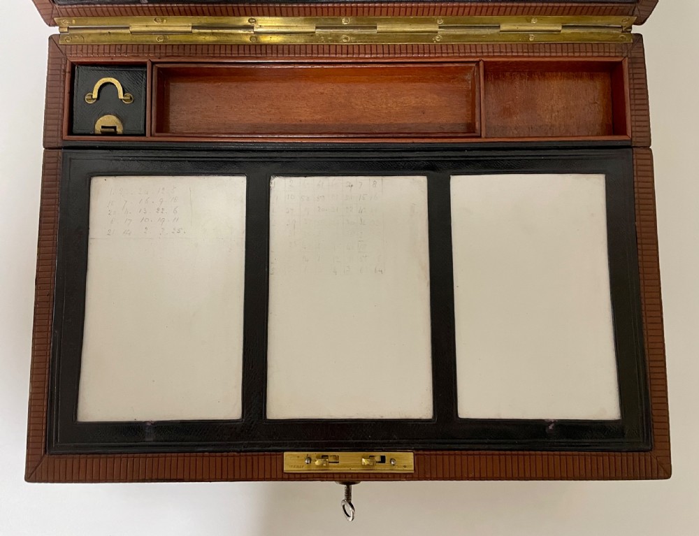 Victorian Leather Writing Document Box View V