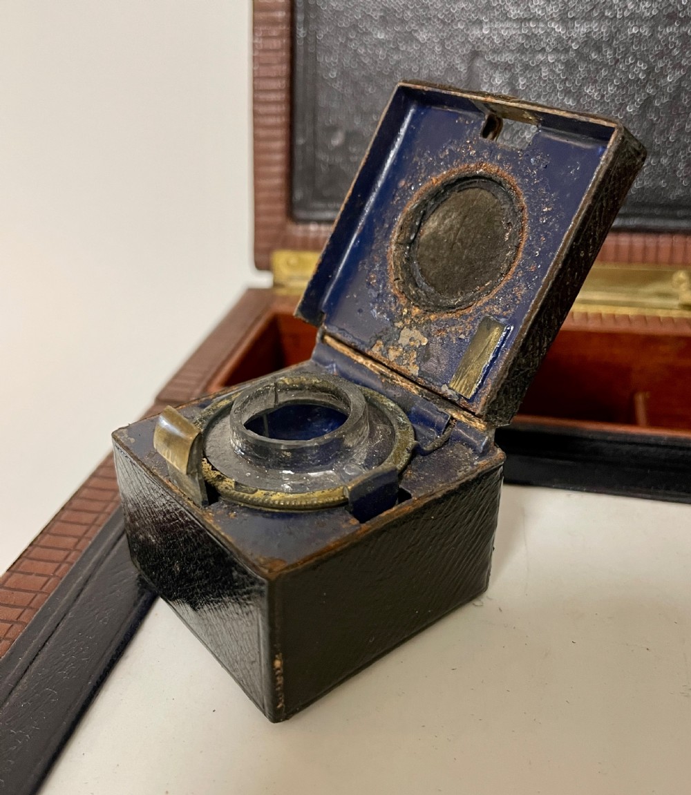 Victorian Leather Writing Document Box View VIII