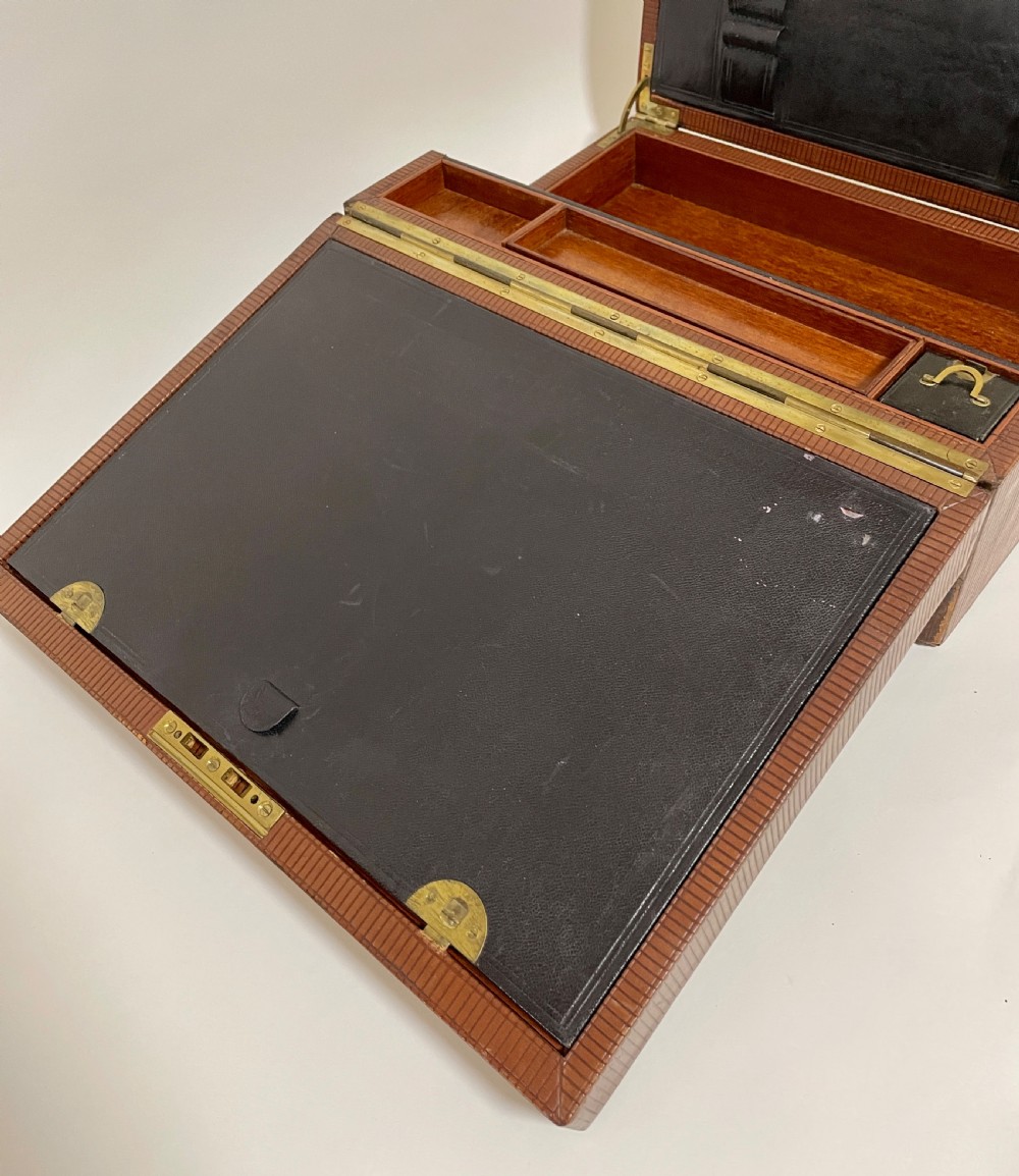 Victorian Leather Writing Document Box View XIII