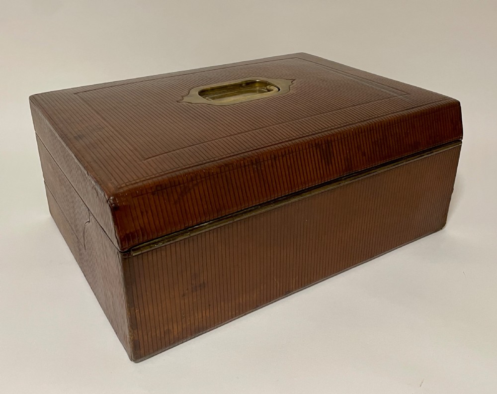 Victorian Leather Writing Document Box View XIX