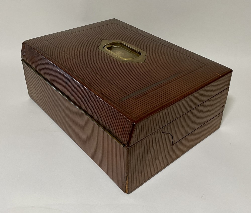 Victorian Leather Writing Document Box View XXI