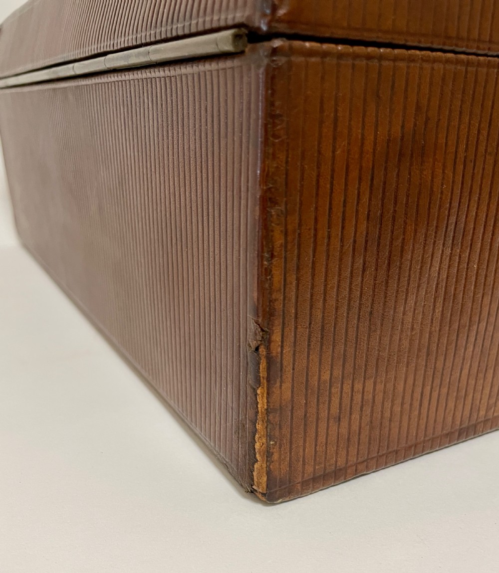 Victorian Leather Writing Document Box View XXIII