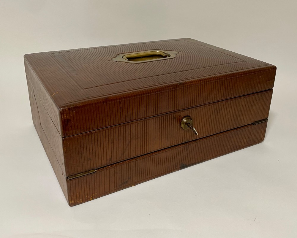 Victorian Leather Writing Document Box View XXIV