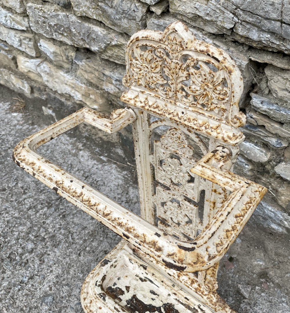 Antique Victorian Cast Iron Stick Stand View II