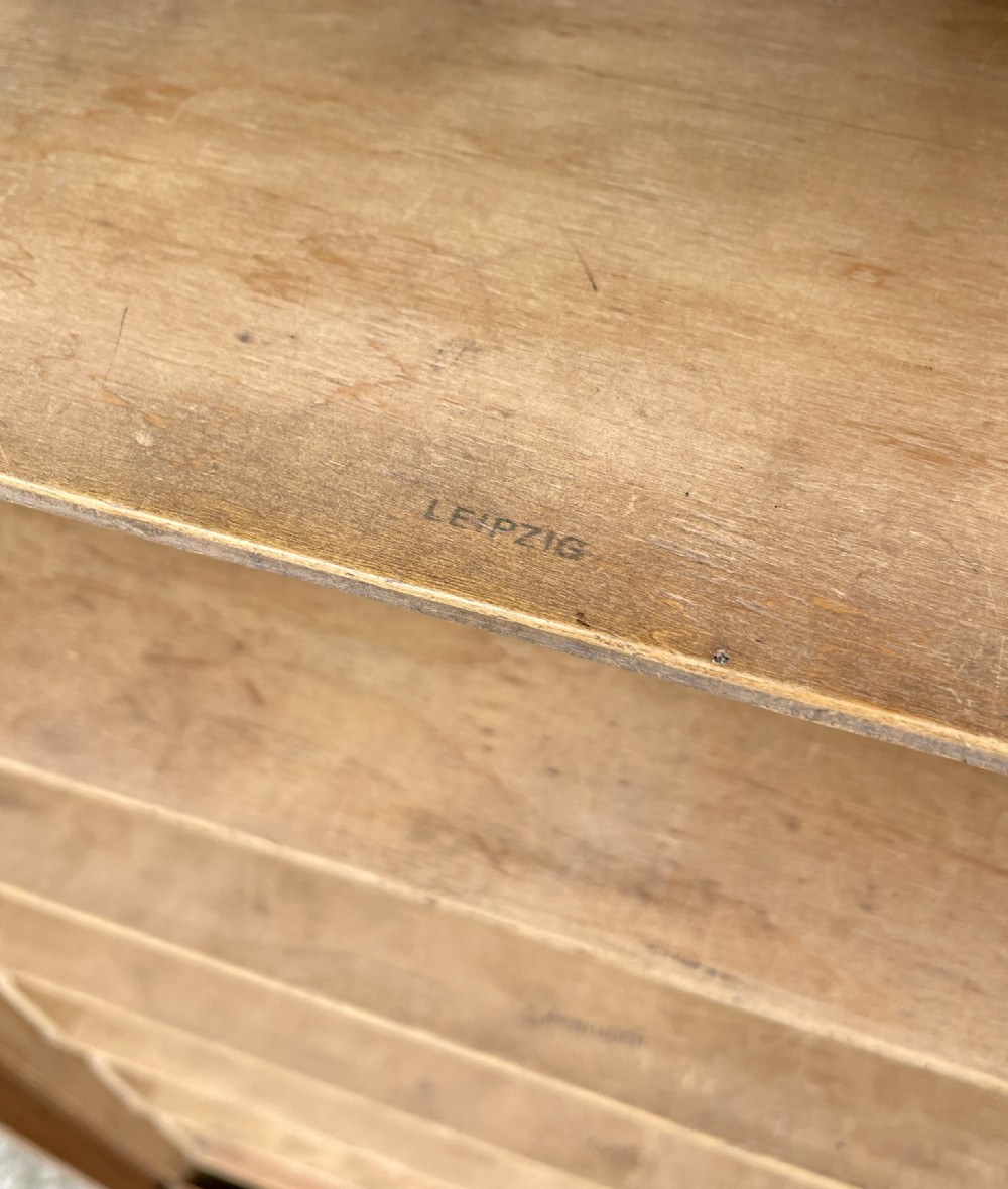 Antique Oak Tambour Filing Cabinet View V