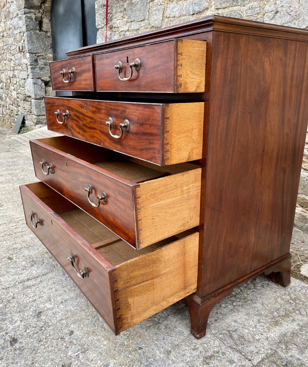 Small Georgian Mahogany Chest of Drawers View XIX