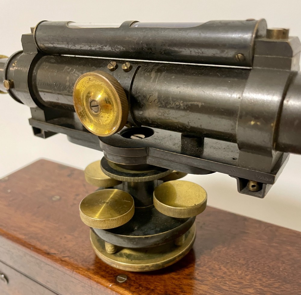 Antique Troughton & Simms Surveyors Level in Box View V