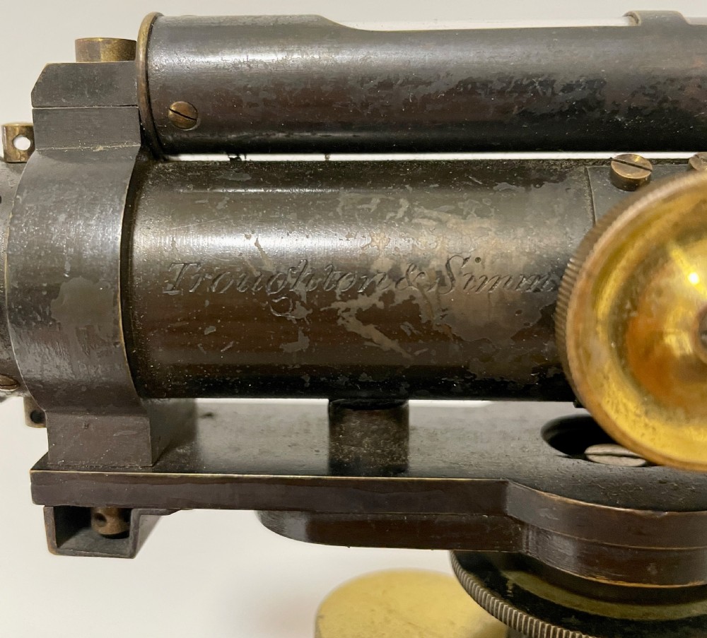 Antique Troughton & Simms Surveyors Level in Box View VI