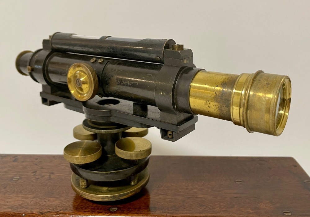 Antique Troughton & Simms Surveyors Level in Box View VIII