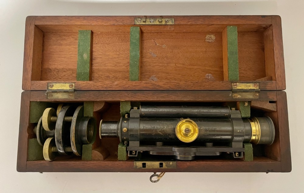 Antique Troughton & Simms Surveyors Level in Box View XXII