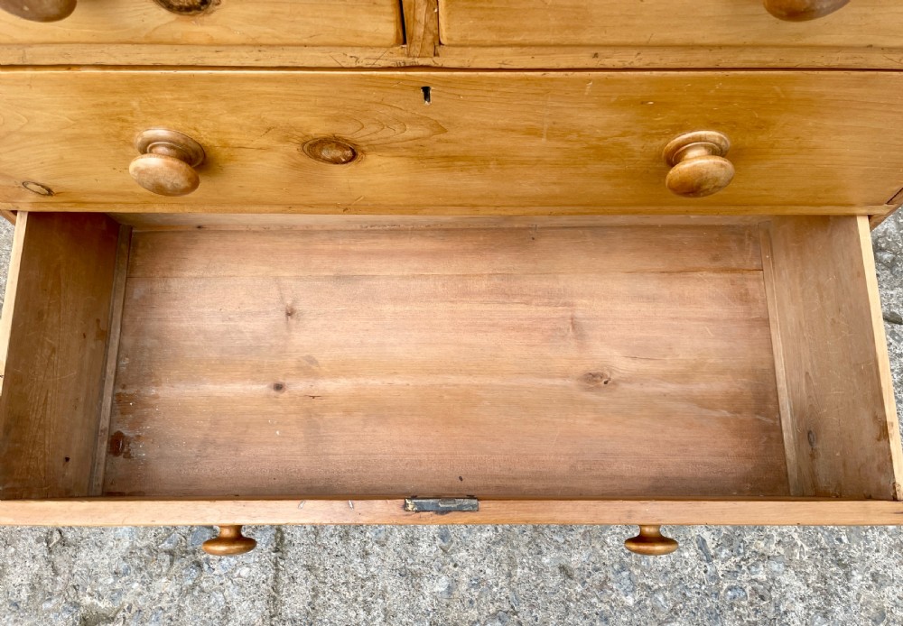 Small Victorian Stripped Pine Chest of Drawers View XIV