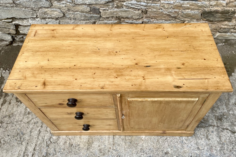 Antique Stripped Pine Sideboard View XII