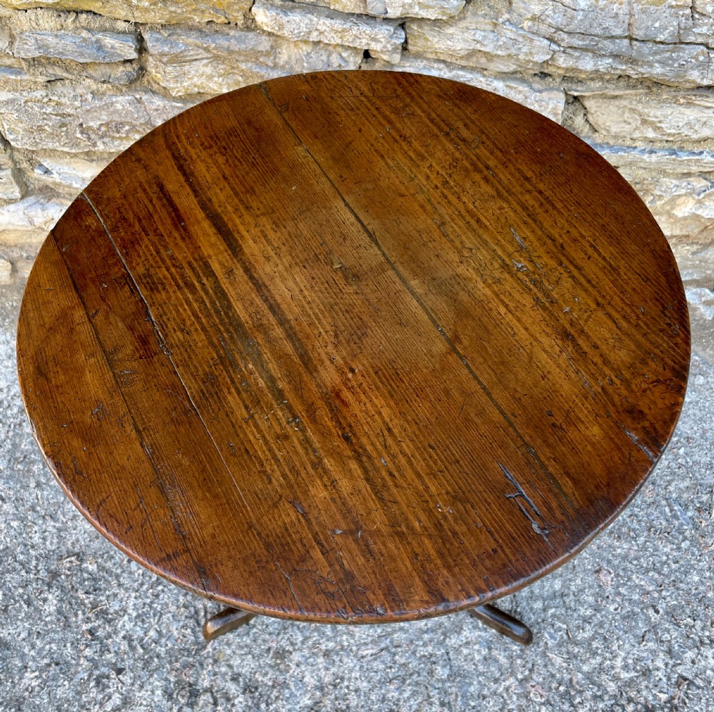 Antique Georgian Pine Tripod Wine Table  View III
