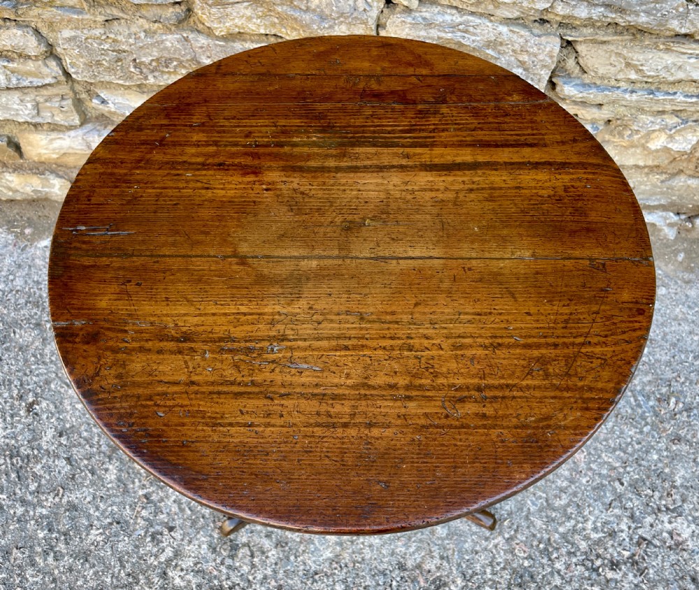 Antique Georgian Pine Tripod Wine Table  View IX