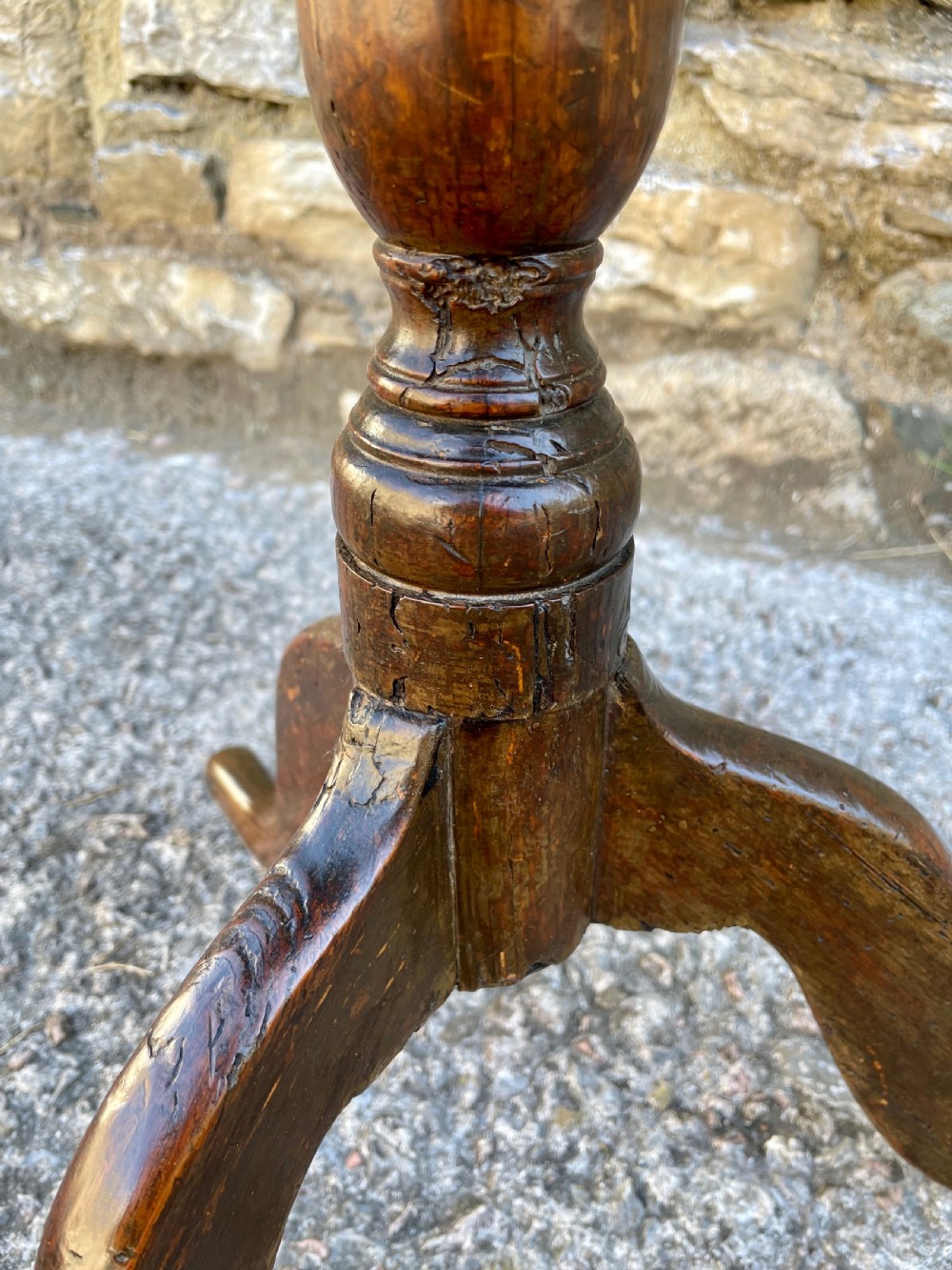 Antique Georgian Pine Tripod Wine Table  View XIII