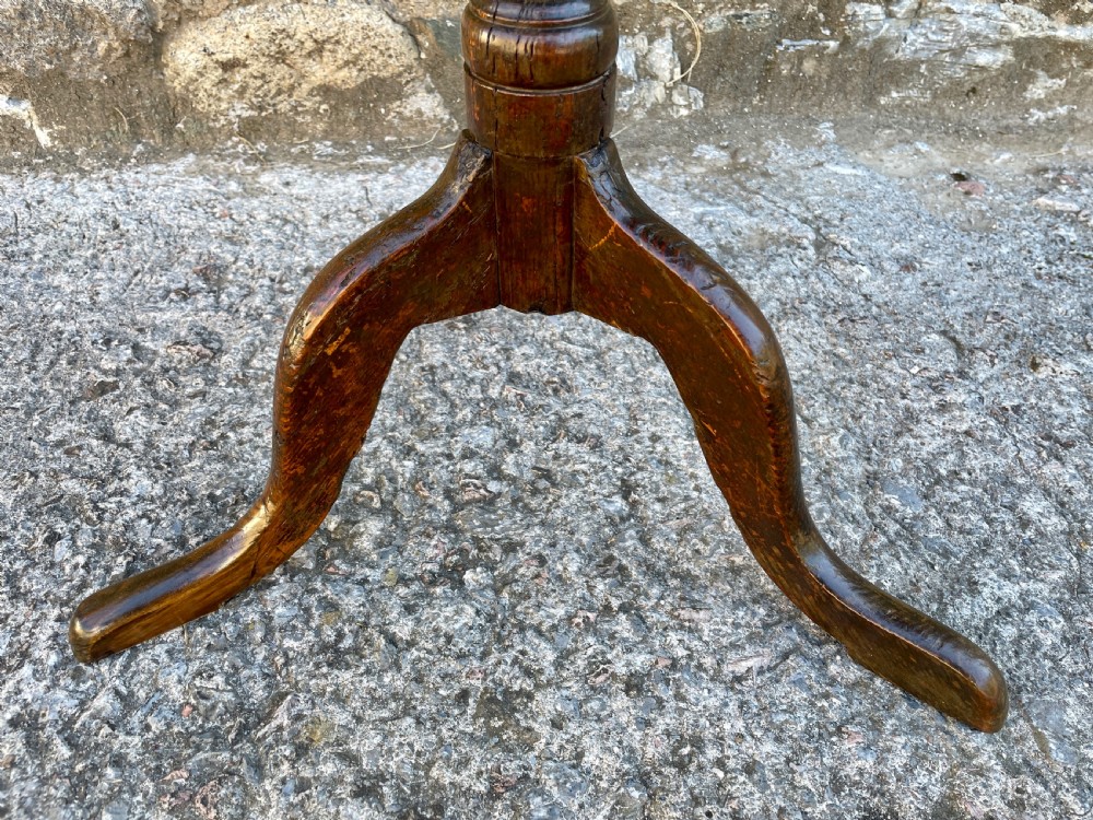 Antique Georgian Pine Tripod Wine Table  View XV