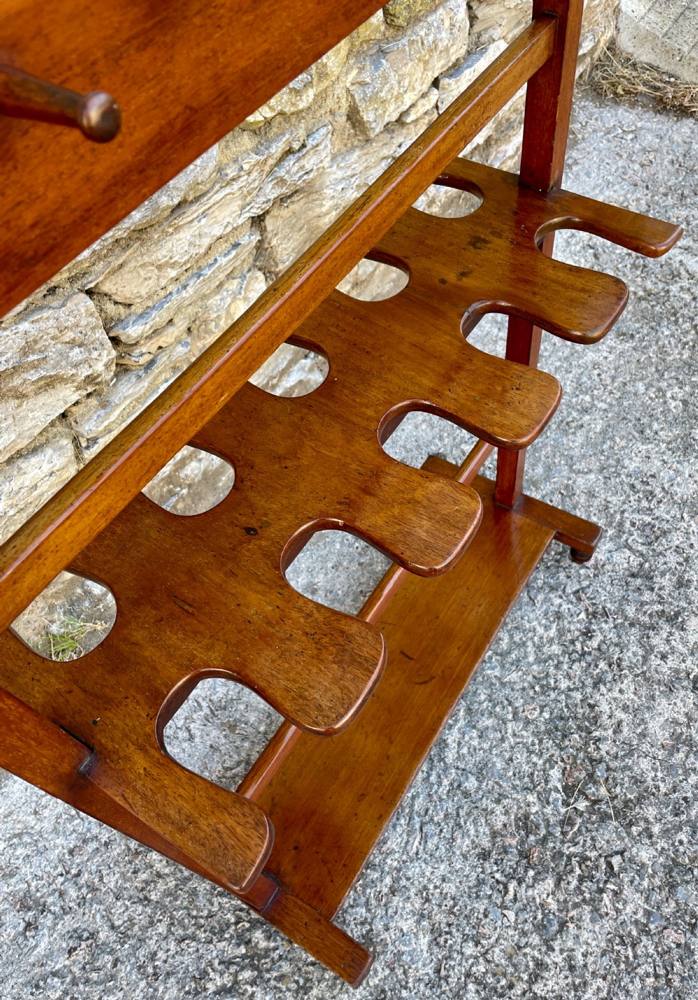 Antique Mahogany Boot and Whip Stand View VII