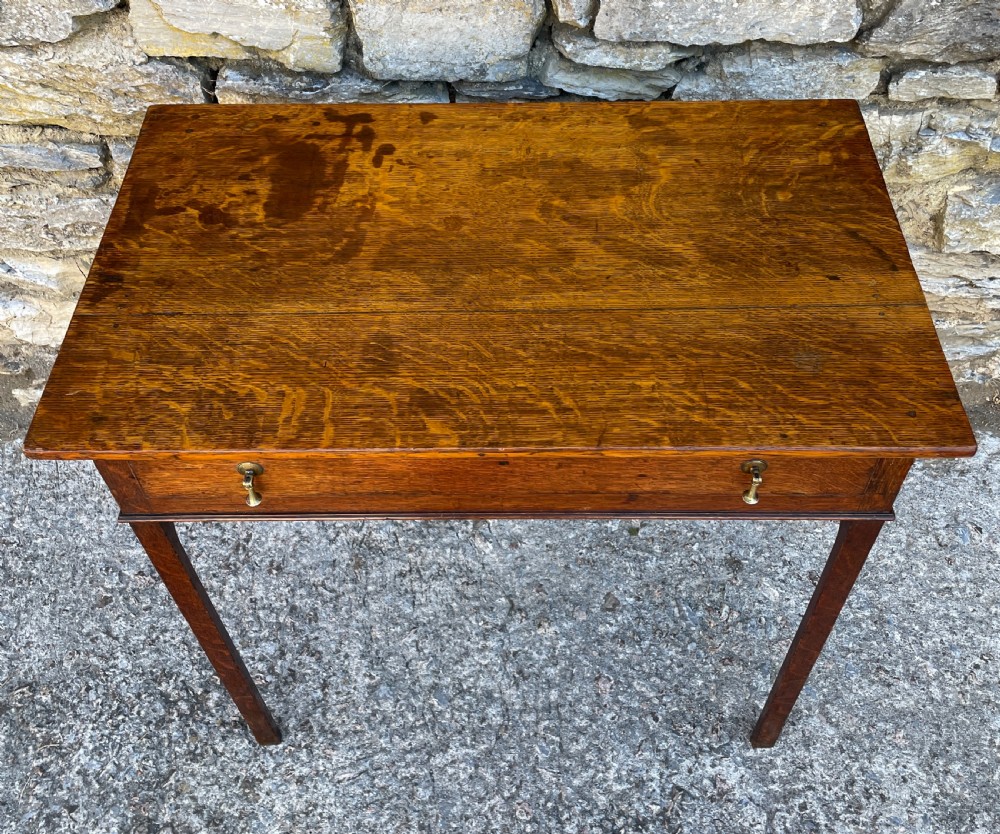 Antique Georgian Oak Side Table View III