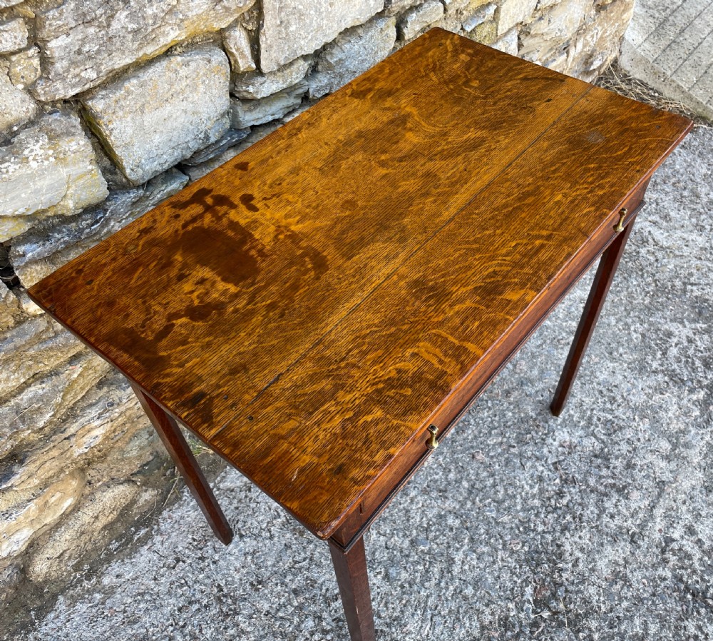 Antique Georgian Oak Side Table View IV