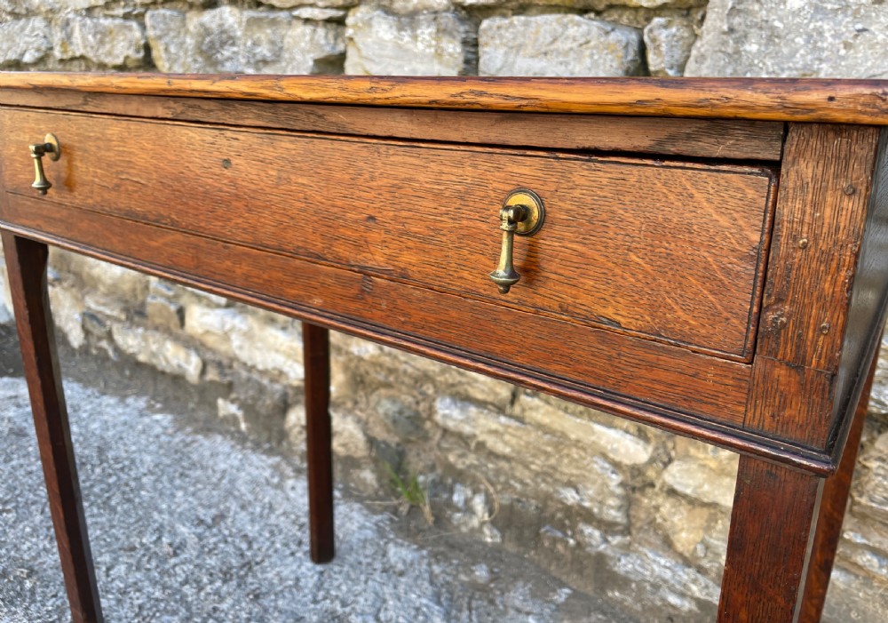 Antique Georgian Oak Side Table View V