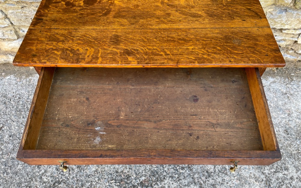Antique Georgian Oak Side Table View VII