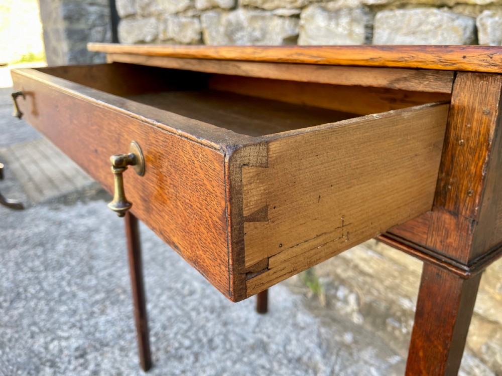 Antique Georgian Oak Side Table View VIII