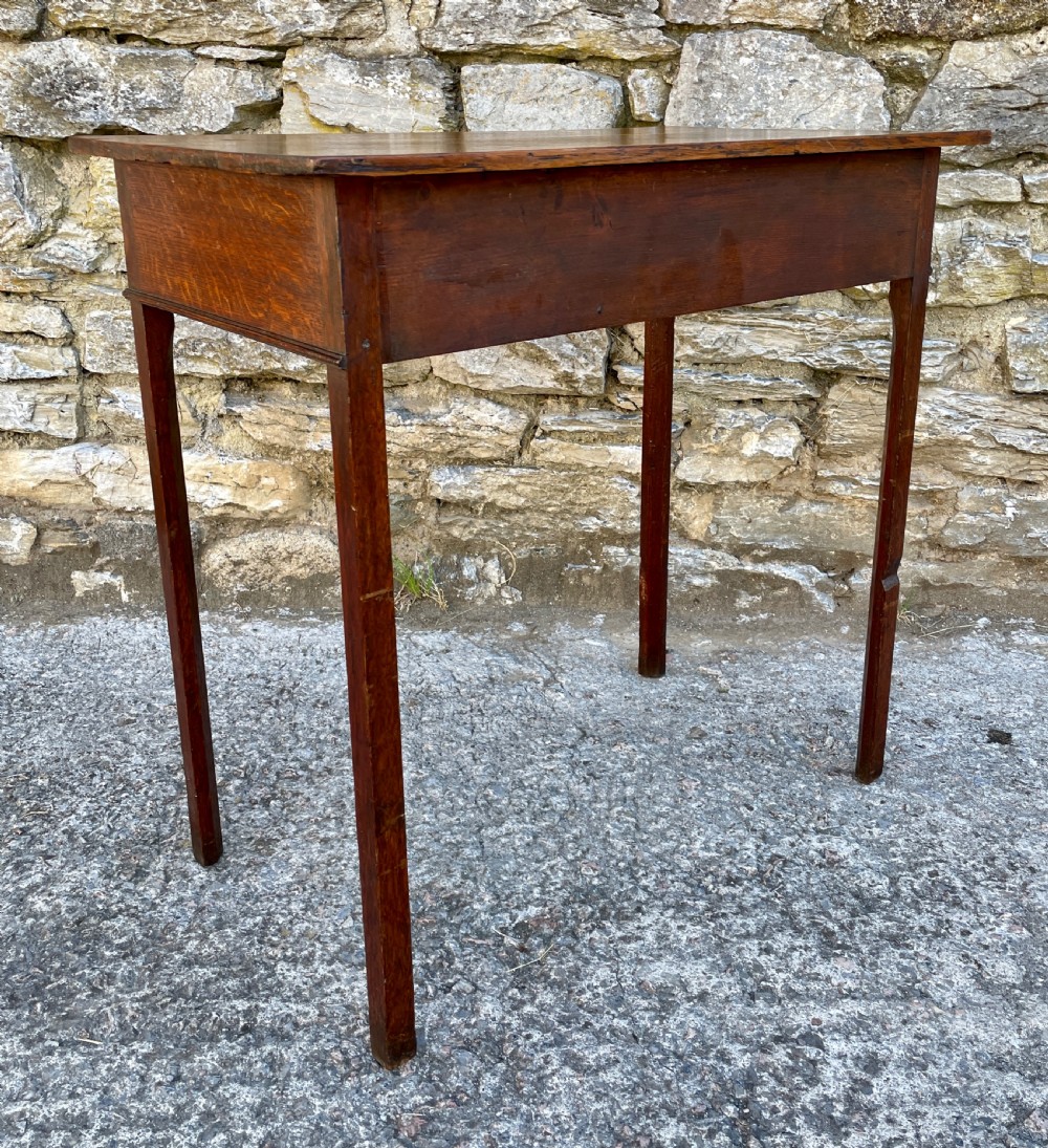 Antique Georgian Oak Side Table View XI