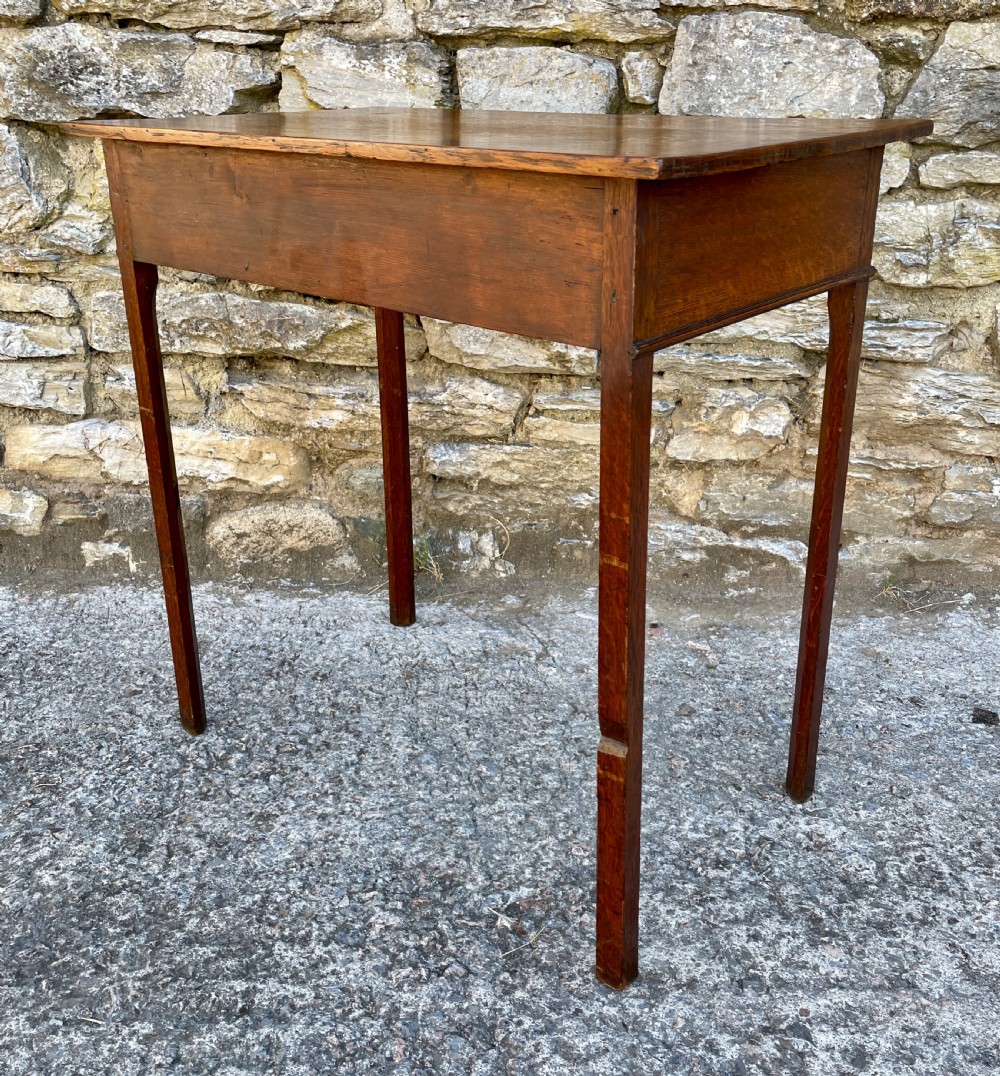 Antique Georgian Oak Side Table View XIII