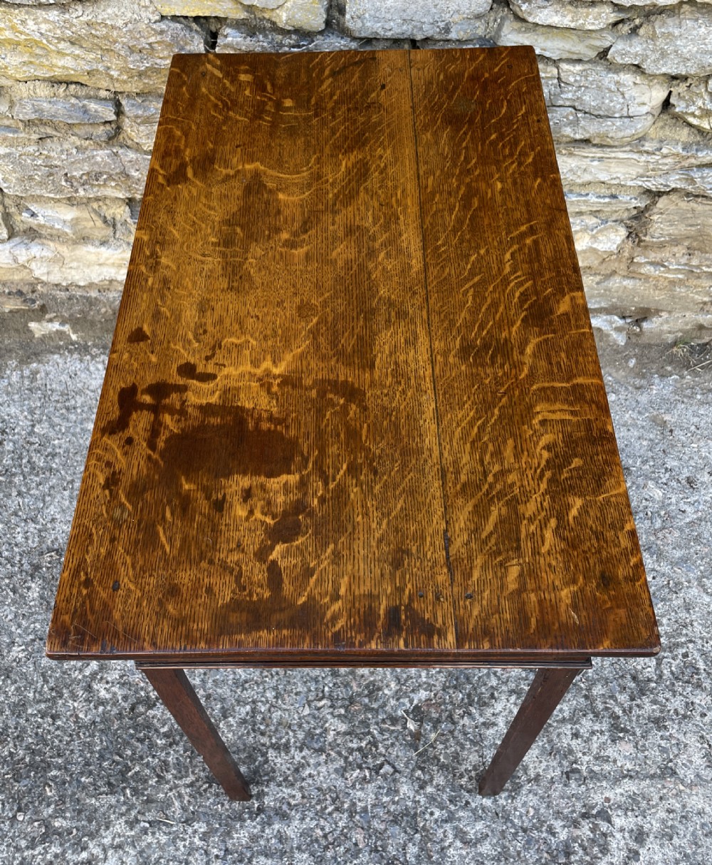 Antique Georgian Oak Side Table View XV