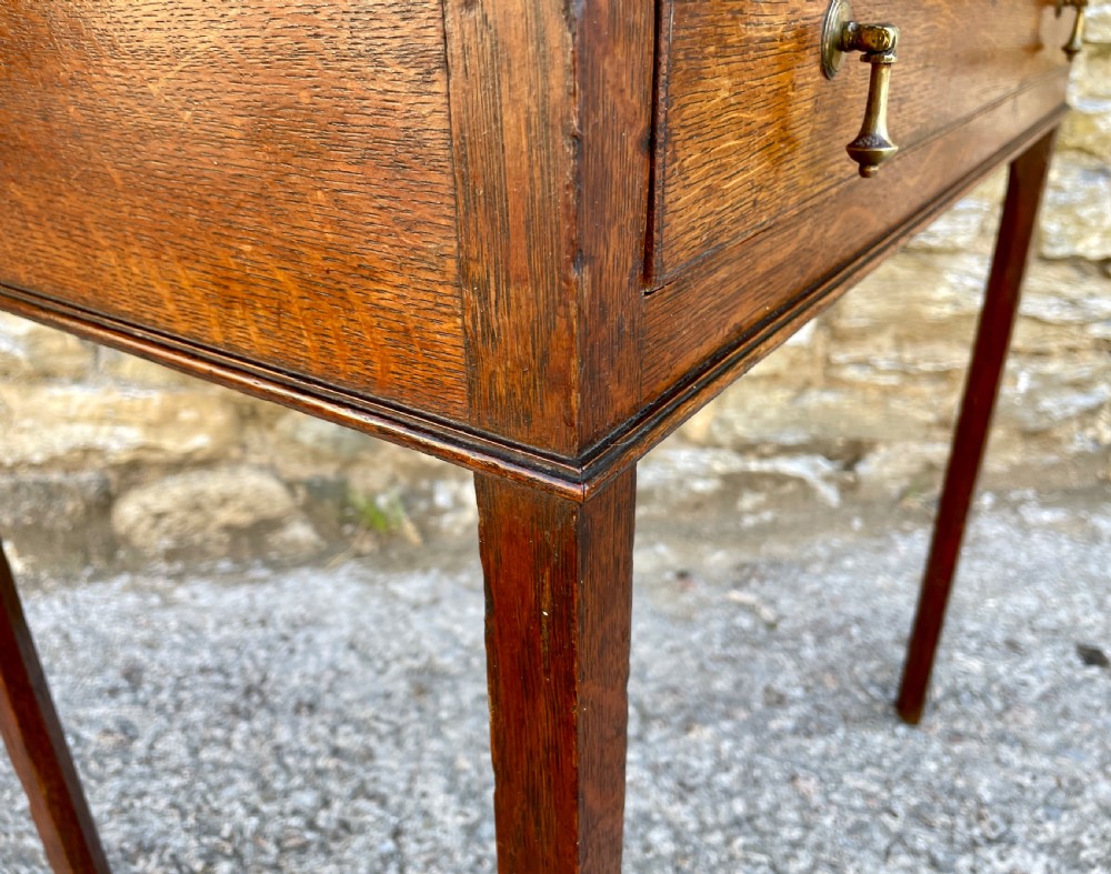 Antique Georgian Oak Side Table View XVII