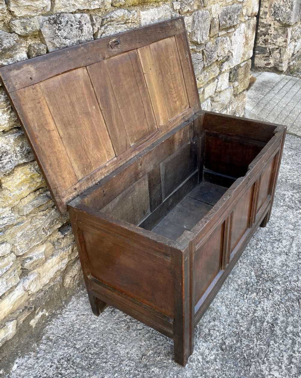 18th Century Panelled Oak Coffer View V