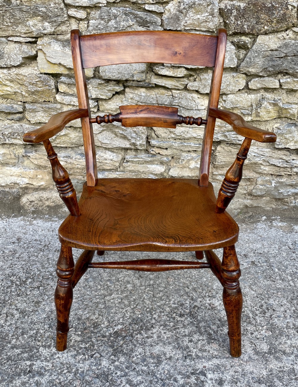 Antique Windsor Bar Back Carver Chair View II