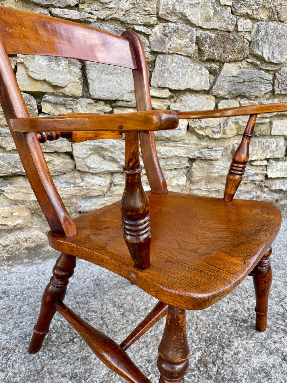 Antique Windsor Bar Back Carver Chair View XIV