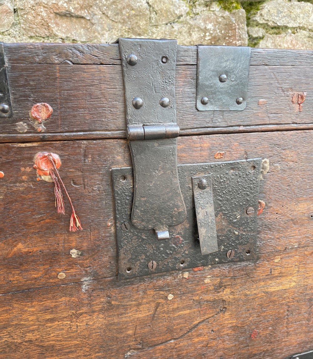 Antique Victorian Strapped Oak Silver Chest View VI